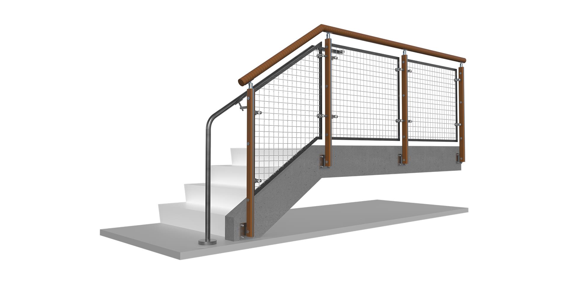 FIN Wire Mesh Railing System | VIVA Railings