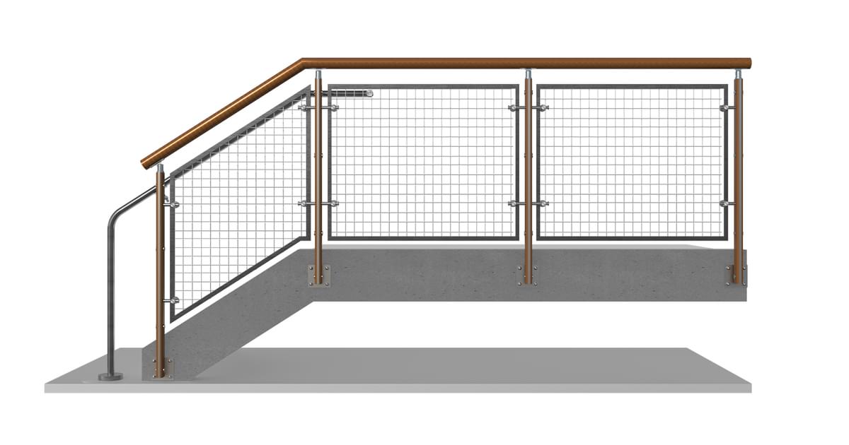 Mesh Railing Concept FIN Wire Mesh Railing System | VIVA Railings