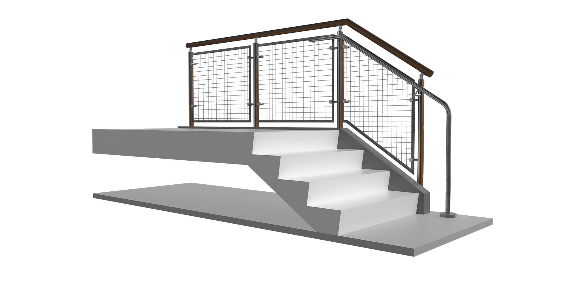 FIN Wire Mesh Railing System | VIVA Railings