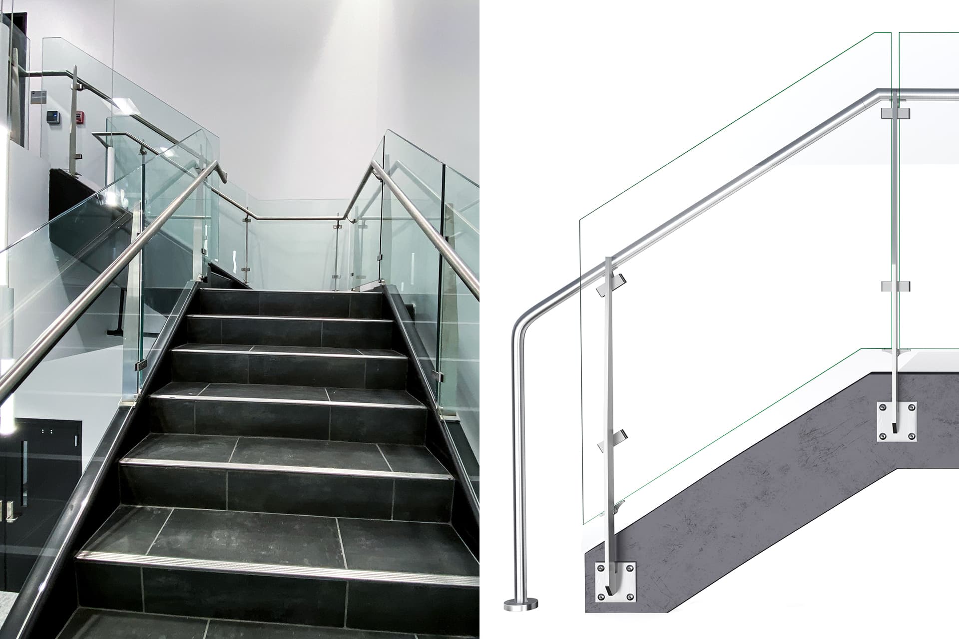 Solo glass railing system uc roth athletics