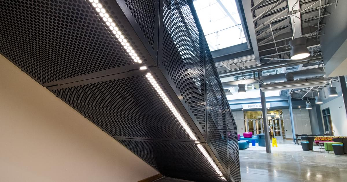 Perf Railing Patterns Stair Wrap Metal | VIVA Railings