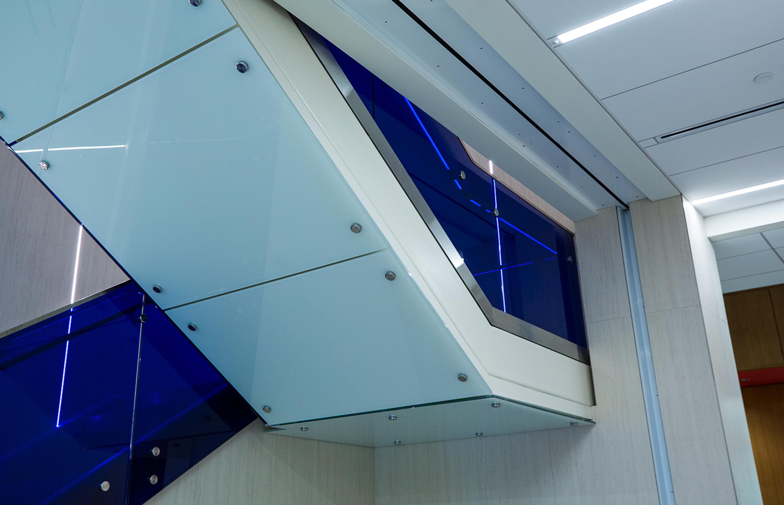 Soffit Railing Stair Wrap - Glass (Soffit) | VIVA Railings