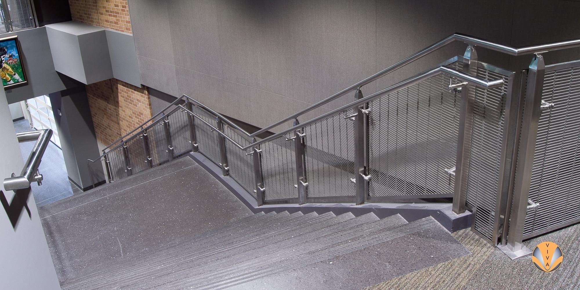 Decorative Panel Railing - CUBE | UNT 1 O' Clock… | VIVA Railings