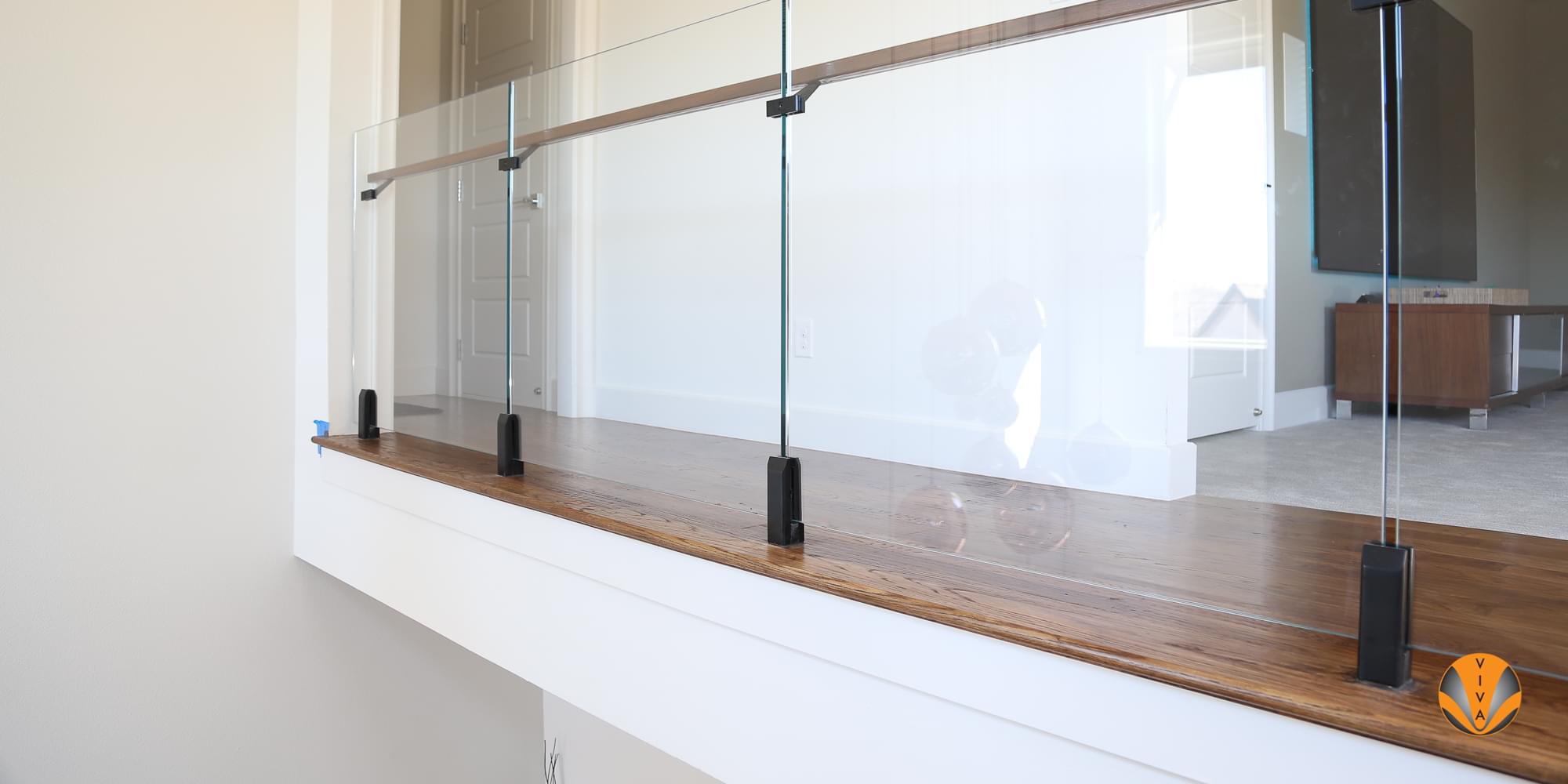 Powder Coated Point Supported Railing - VISIO |… | VIVA Railings