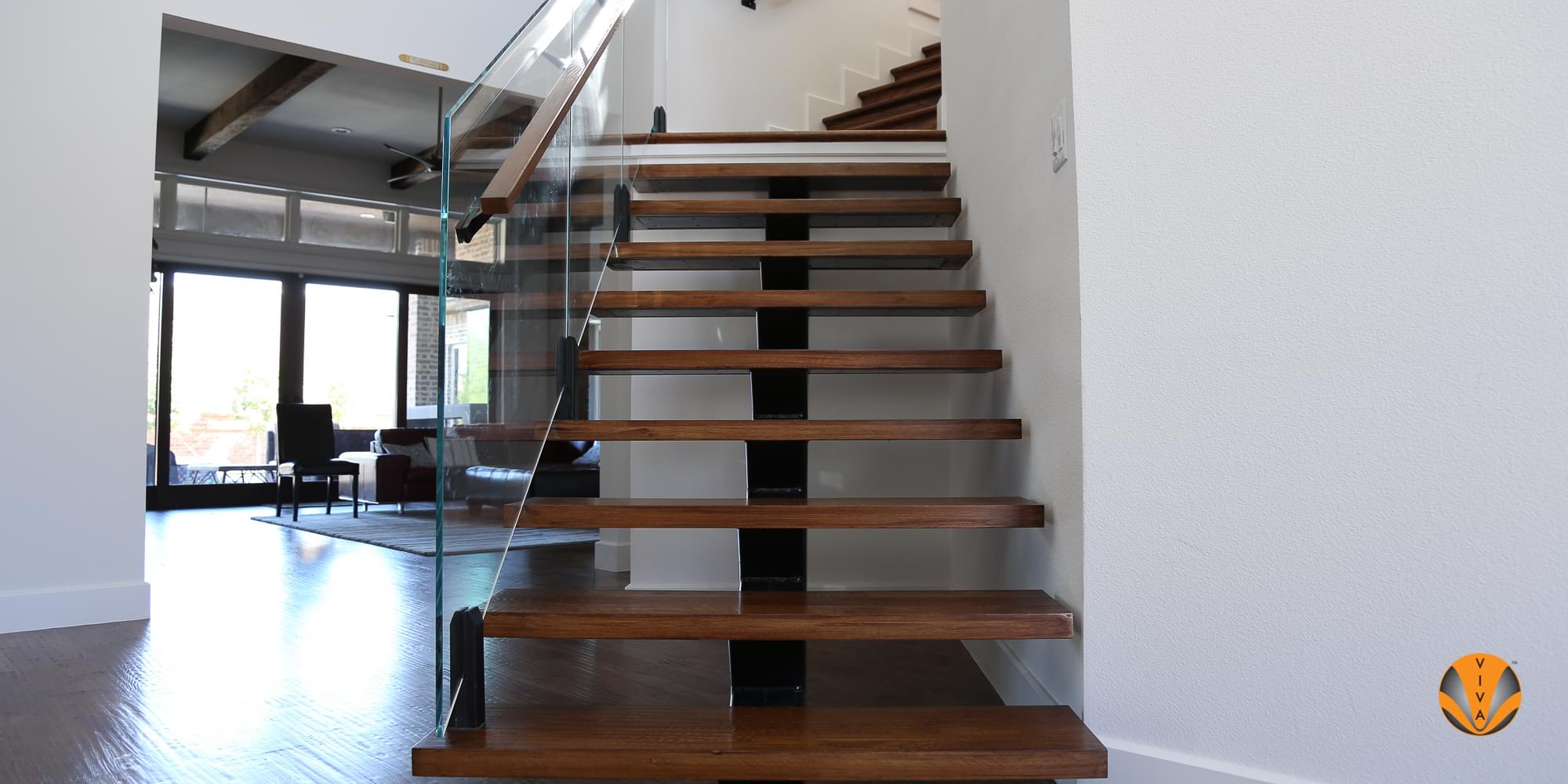 Powder Coated Point Supported Railing - VISIO |… | VIVA Railings