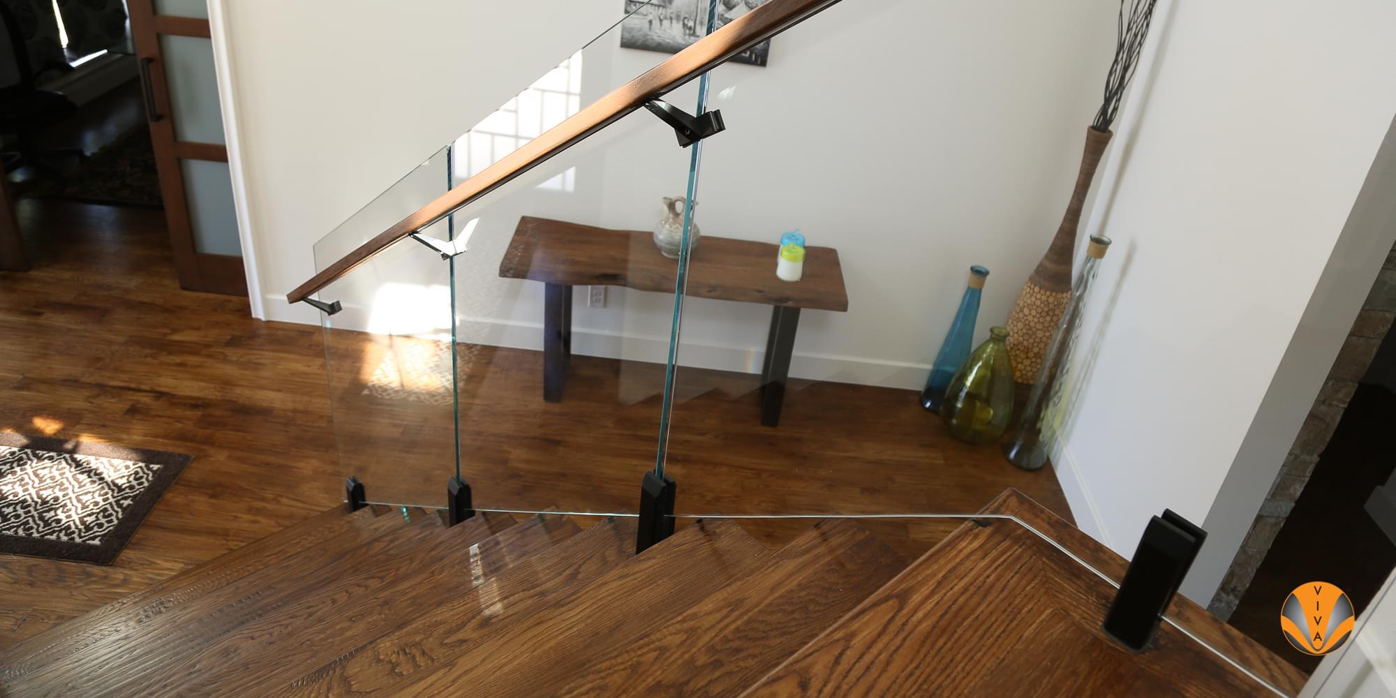 Powder Coated Point Supported Railing - VISIO |… | VIVA Railings