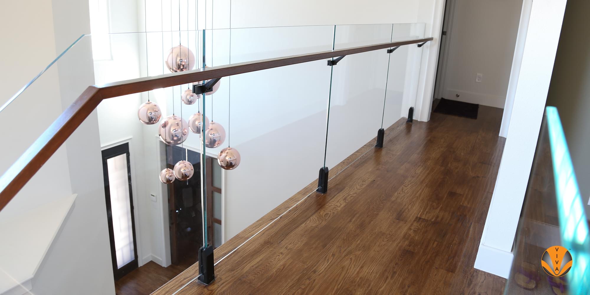 Powder Coated Point Supported Railing - VISIO |… | VIVA Railings