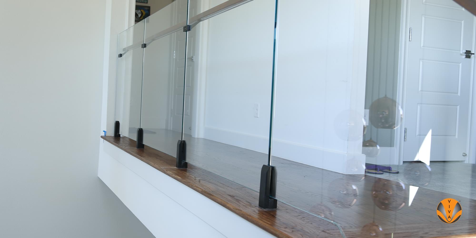 Powder Coated Point Supported Railing - VISIO |… | VIVA Railings