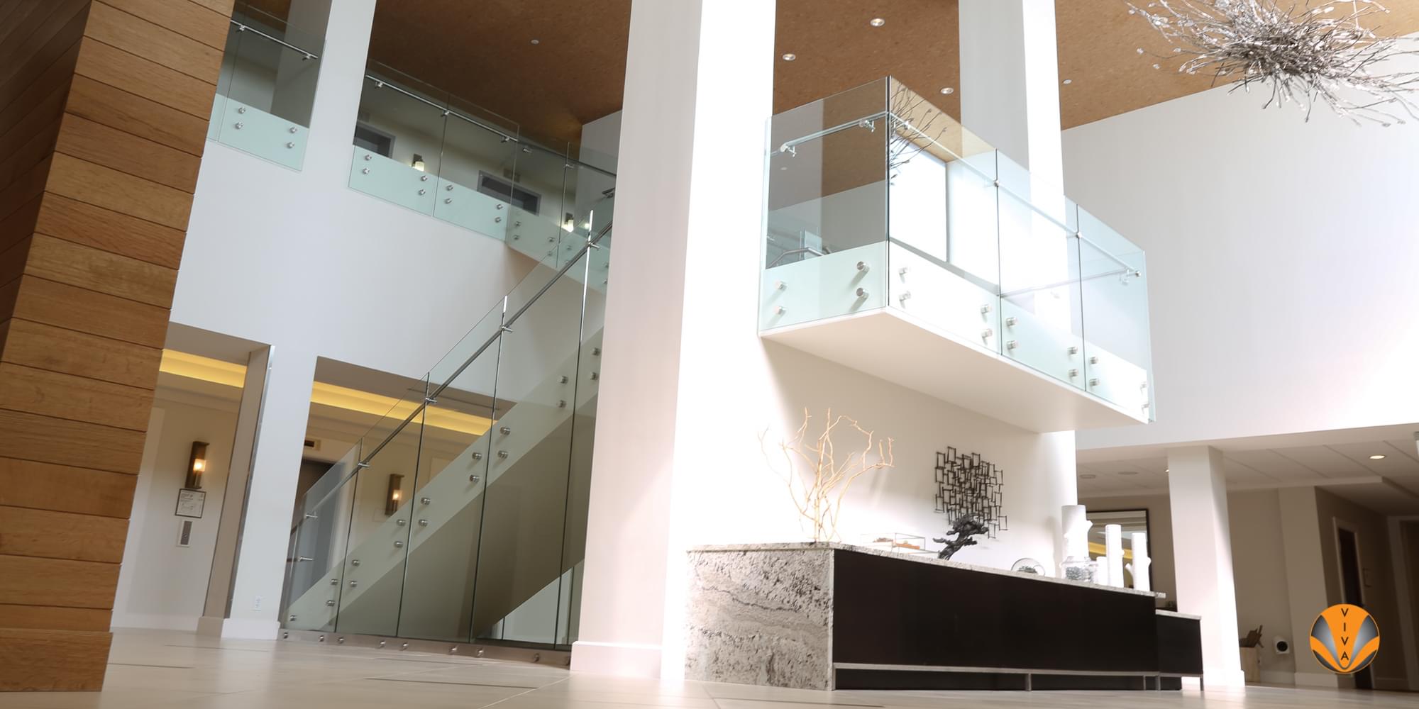 Tempered Glass Button Railing | Sheraton Hotels… | VIVA Railings