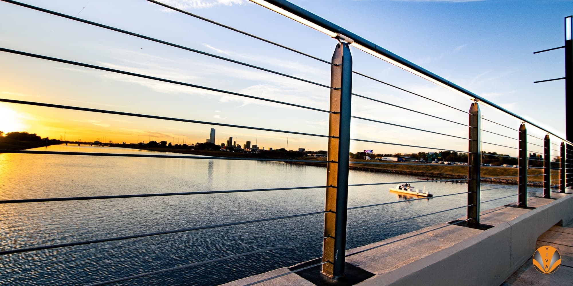 OUTDOOR PEDESTRIAN BRIDGE RAILING OKLAHOMA CITY CUBE CABLE 15 of 24