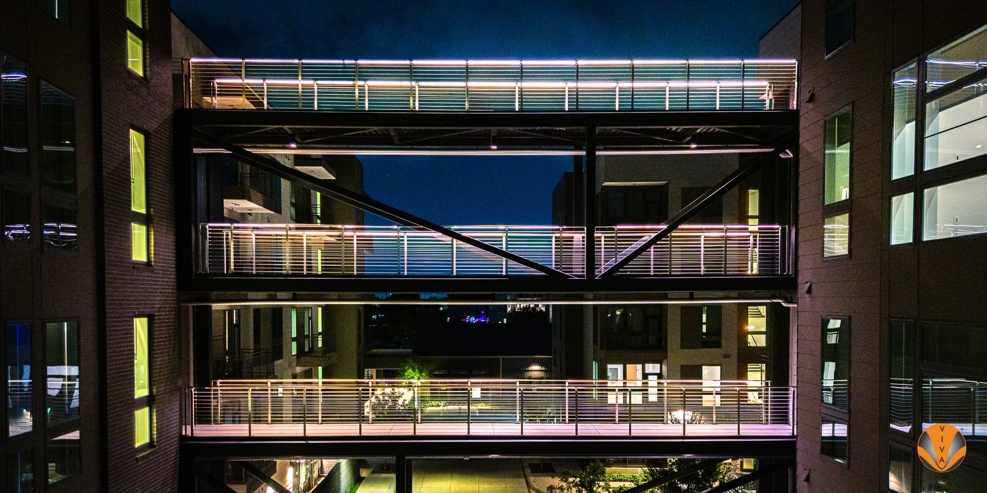 POST CABLE RAILING SYSTEM LED ILLUMINATED RAILING THE LAURA EAST RIVER 10 of 20