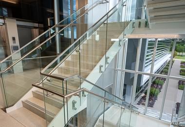 VIEW Button Structural Glass Balustrade Railing System