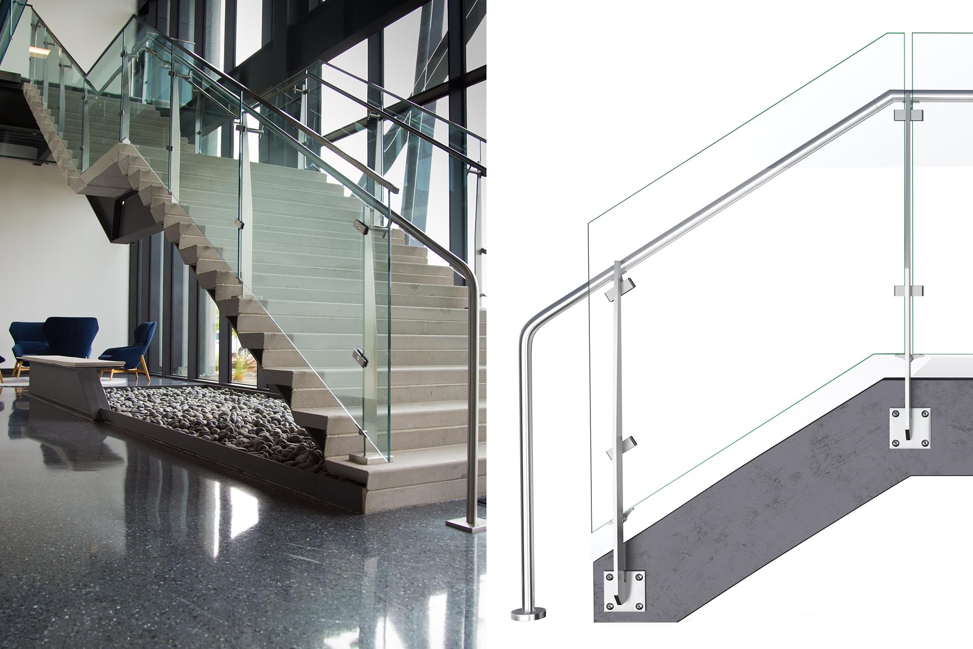 SOLO™ Stainless Steel Glass Railing | Viva Railings | VIVA Railings