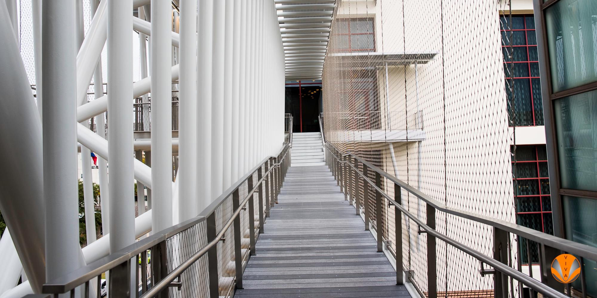 Hilton Overhead Walkway - Austin | Custom Railing… | VIVA Railings