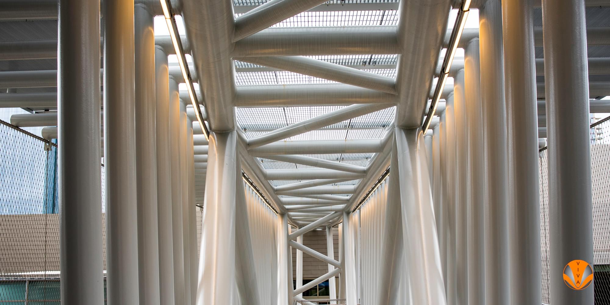 Hilton Overhead Walkway - Austin | Custom Railing… | VIVA Railings