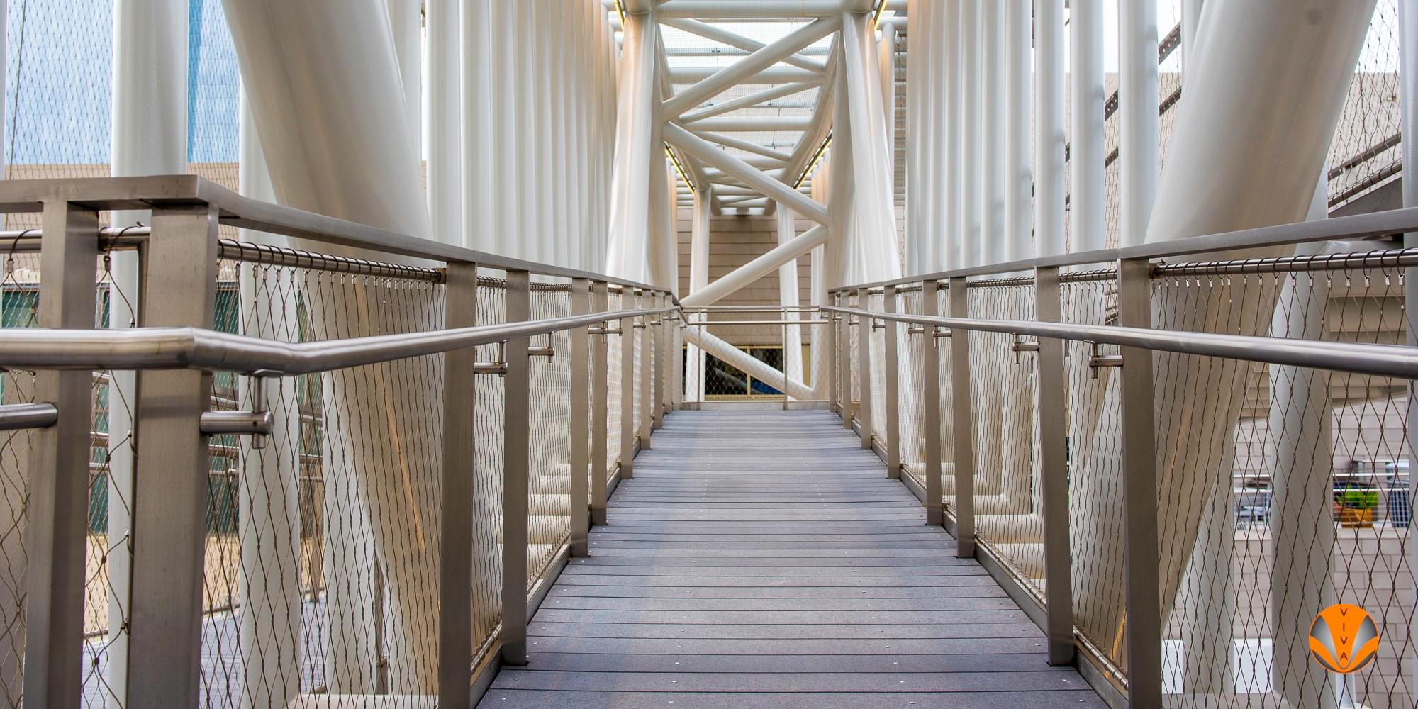 Hilton Overhead Walkway - Austin | Custom Railing… | VIVA Railings