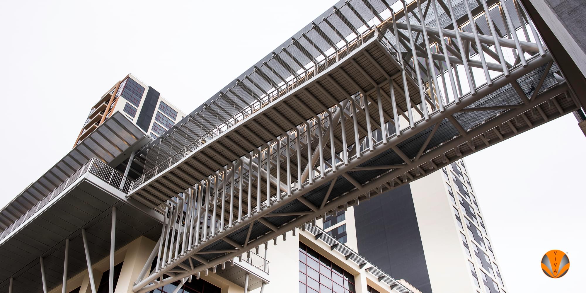 Hilton Overhead Walkway - Austin | Custom Railing… | VIVA Railings
