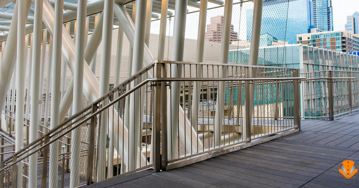Hilton Overhead Walkway - Austin | Custom Railing… | VIVA Railings