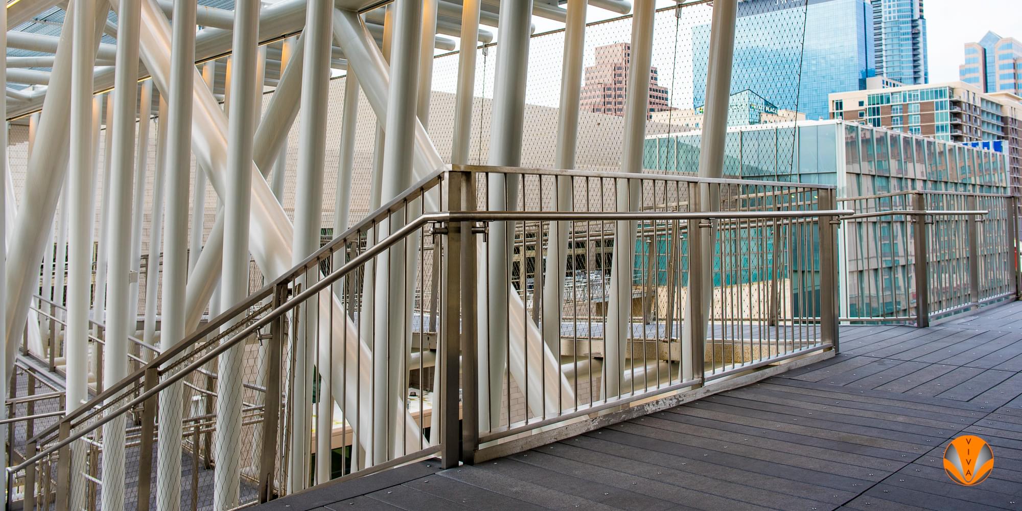Hilton Overhead Walkway - Austin | Custom Railing… | VIVA Railings