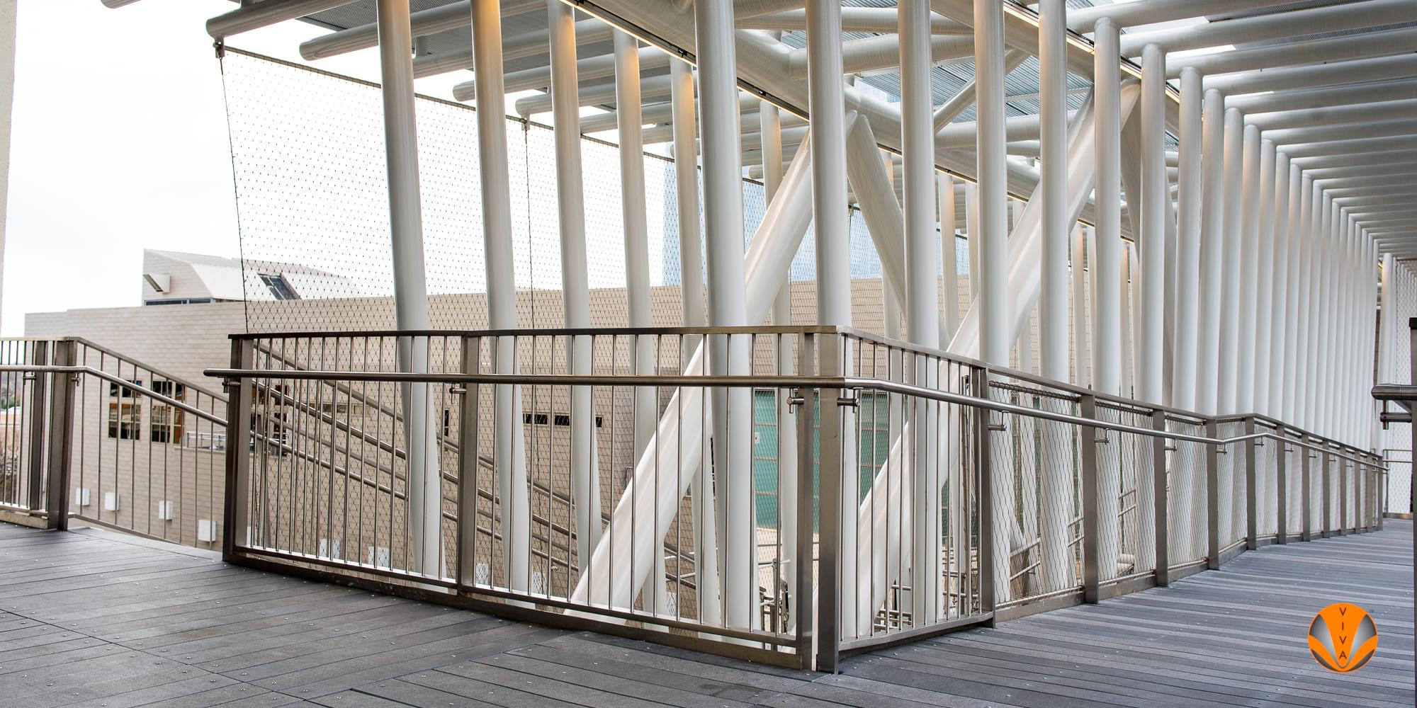 Hilton Overhead Walkway - Austin | Custom Railing… | VIVA Railings