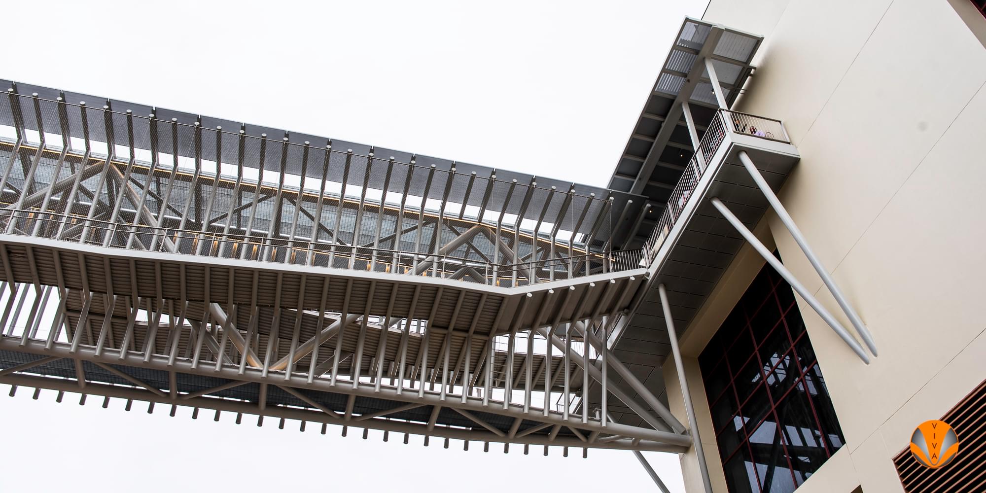 Hilton Overhead Walkway - Austin | Custom Railing… | VIVA Railings