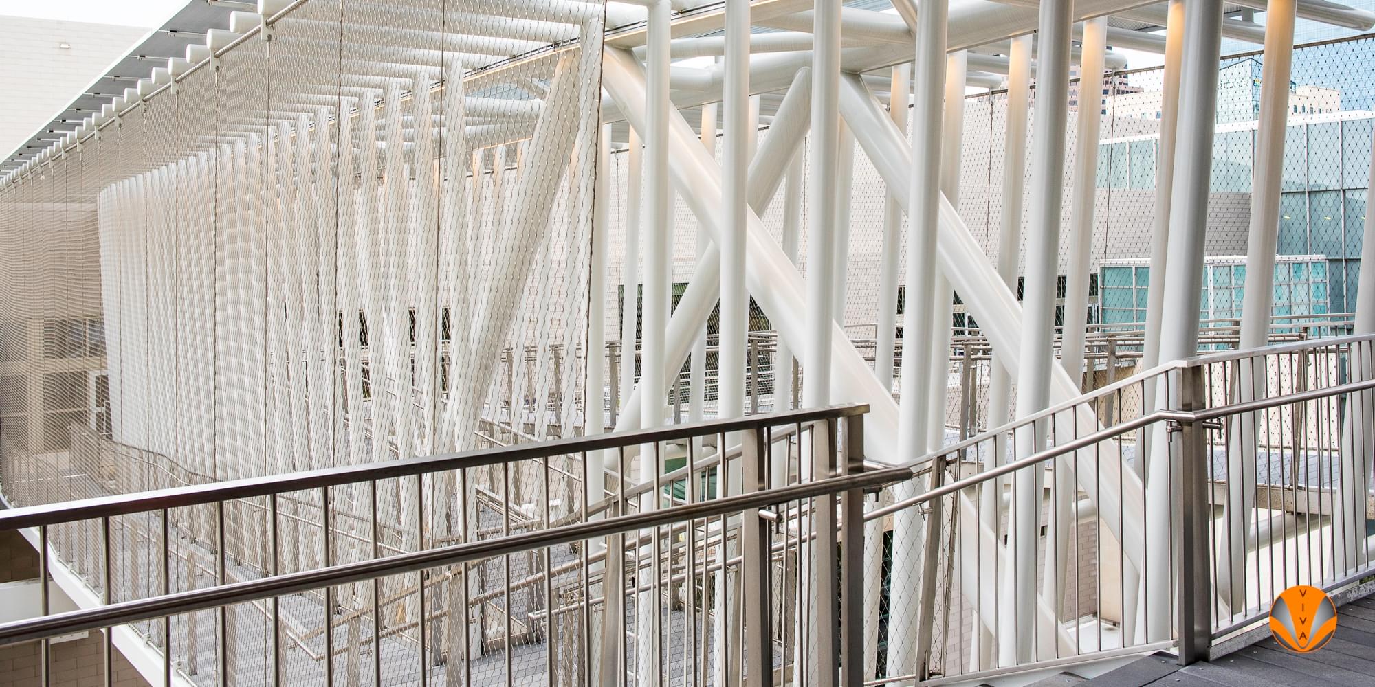 Hilton Overhead Walkway - Austin | Custom Railing… | VIVA Railings