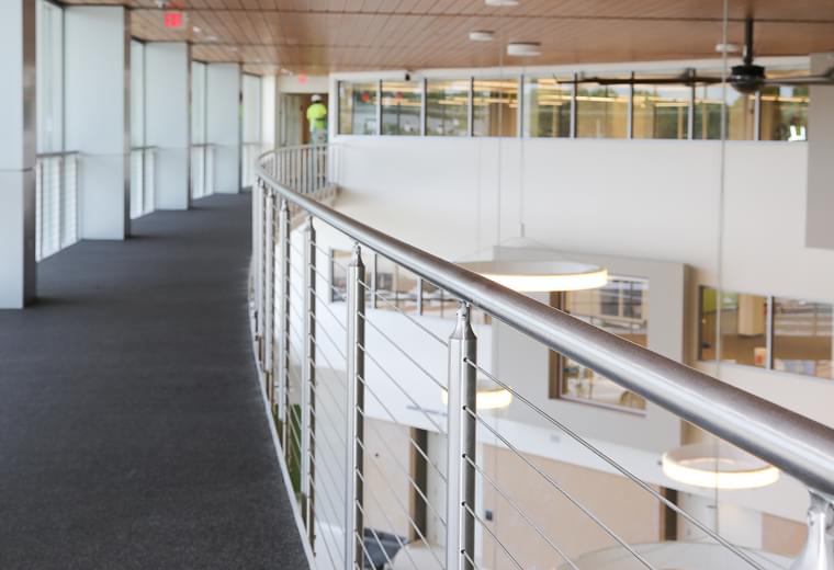 Solo Railing Indoor Balcony Glass Railing - SOLO | Parkland Health… | VIVA Railings