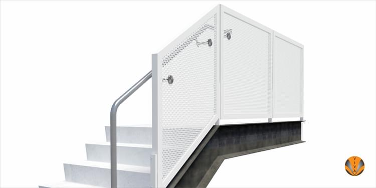 FRAME™ (Enclose) Perforated Metal | VIVA Railings