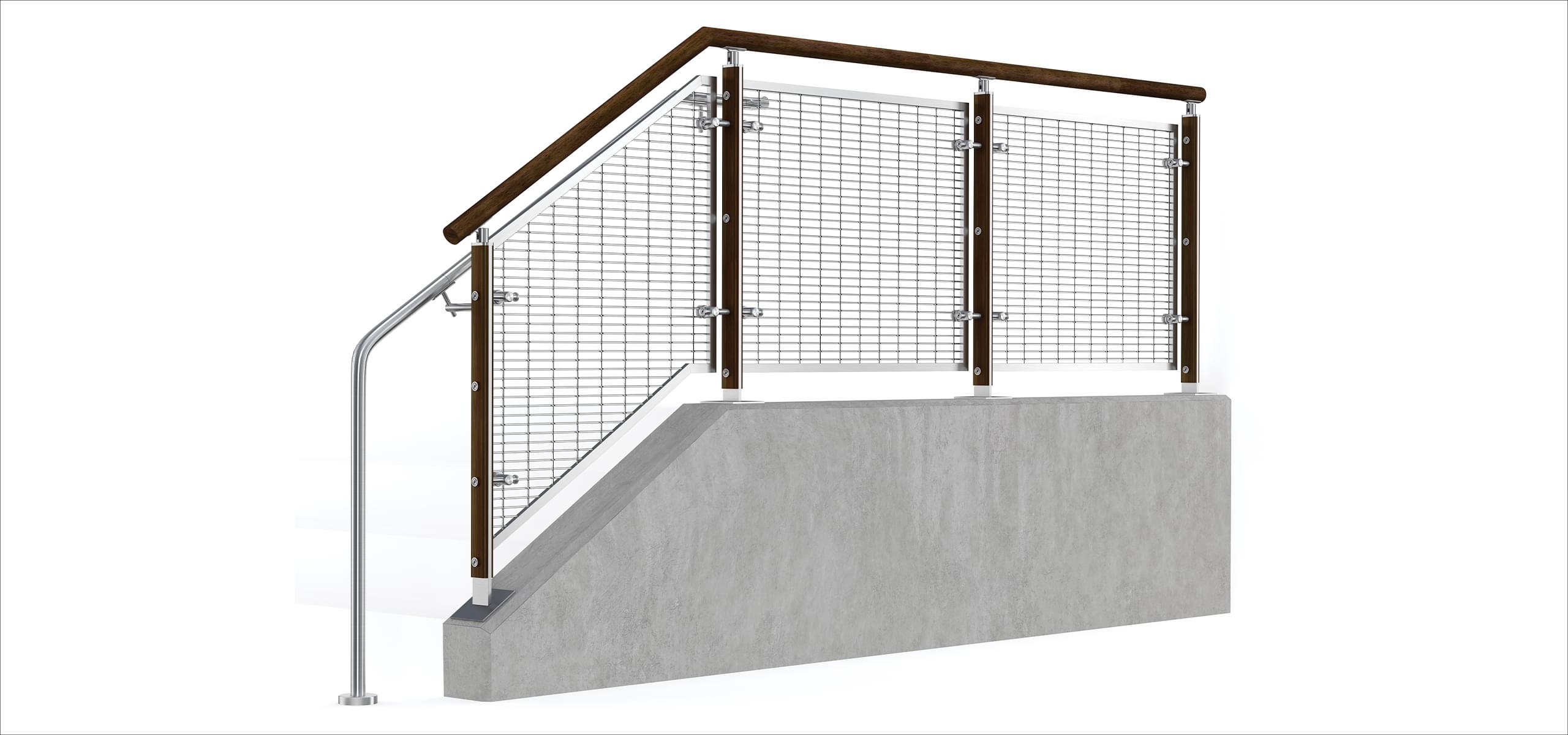 FIN Wire Mesh Railing System | VIVA Railings