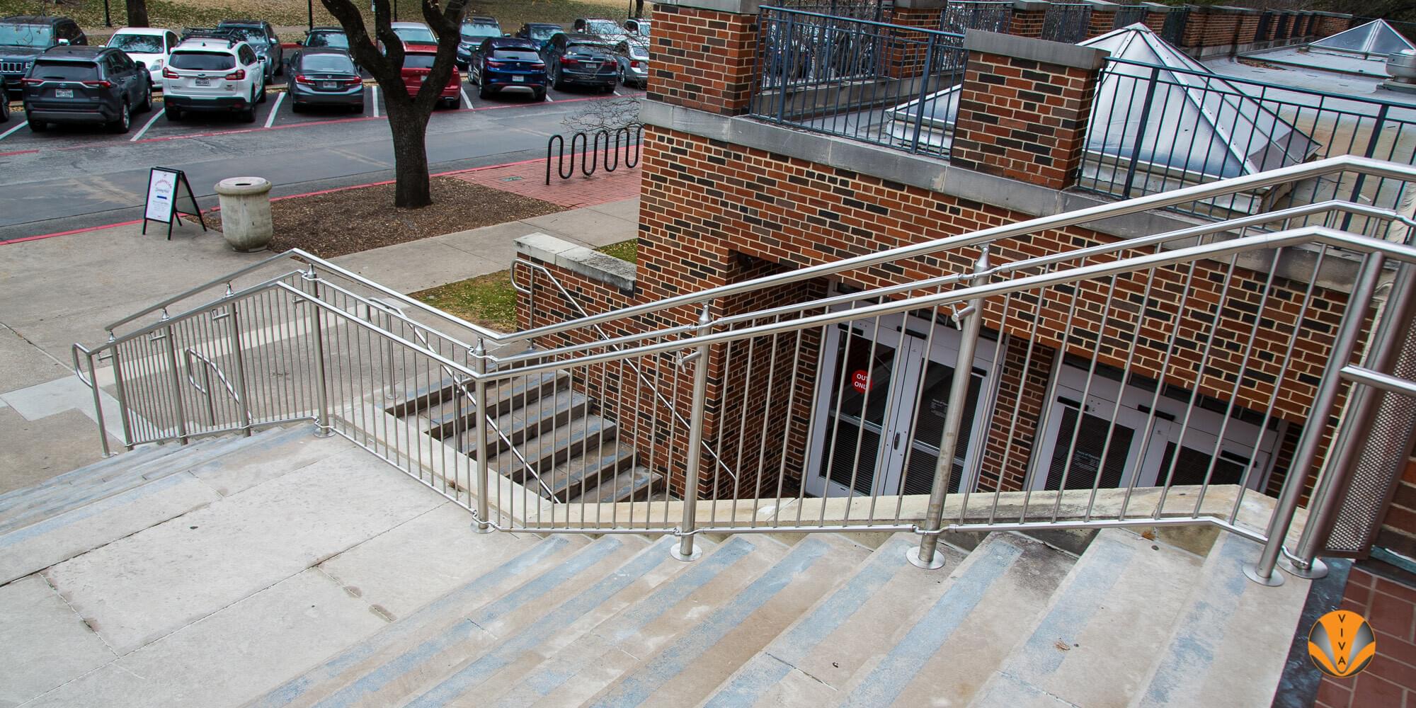 Picket Railing | CIRCA™ Railing at SMU Umphrey | VIVA Railings