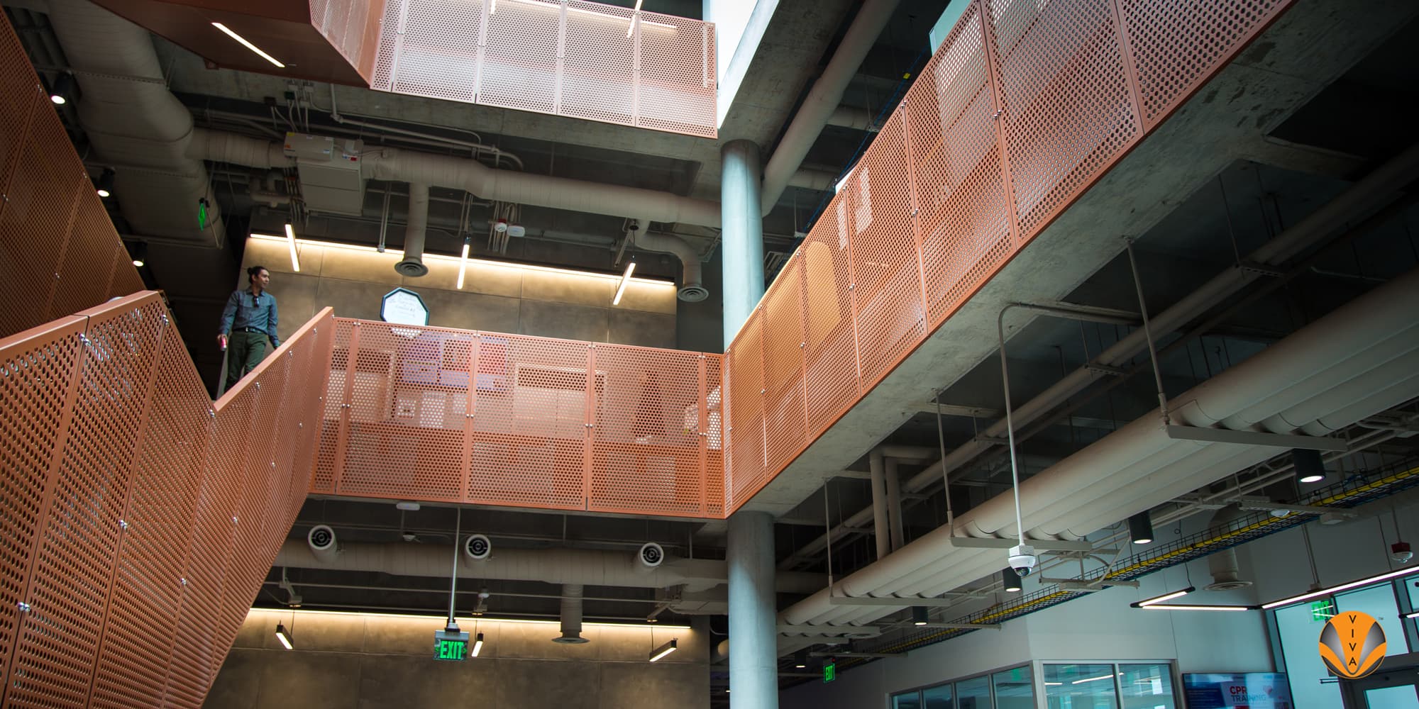 Metal Panel Railing VIVA Railings | Elevating Education Environments: A Striking Railing…