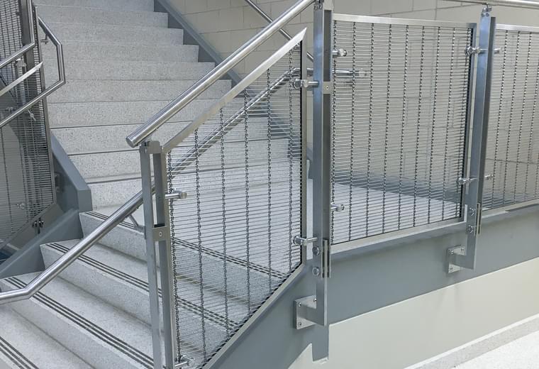 Wire Mesh Railing Top BLADE Air Wire Mesh Railing System | Viva Railings | VIVA Railings