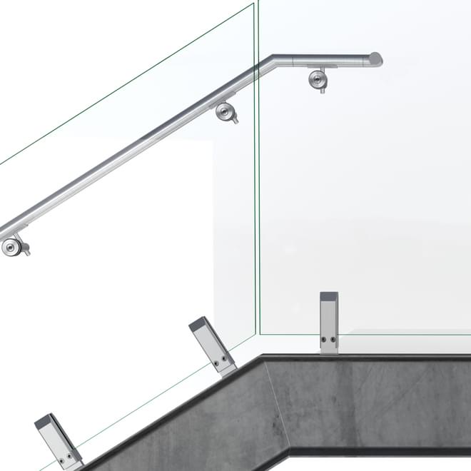 VIVA Railings | Powder Coated Point Supported Railing - VISIO