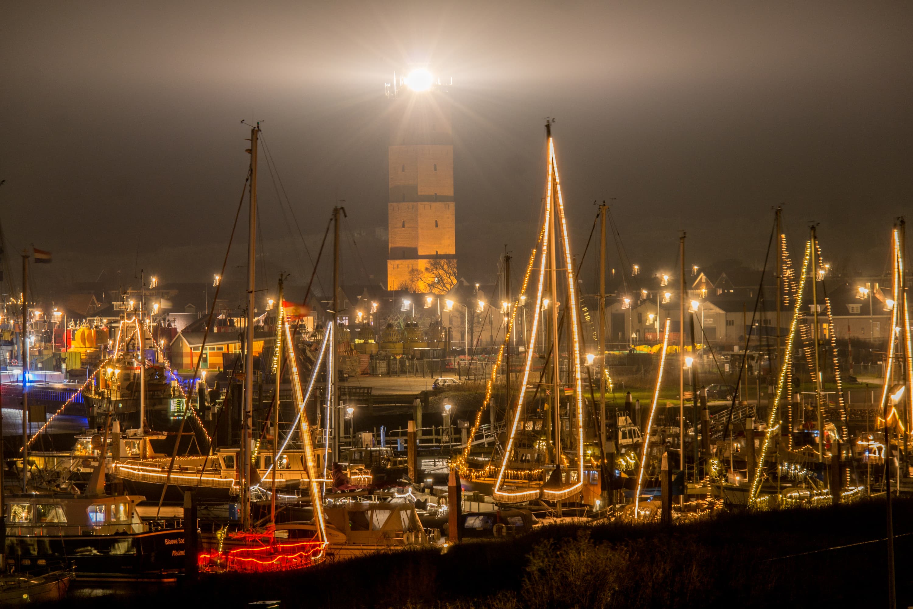 Kerst schepen verlicht Terschelling