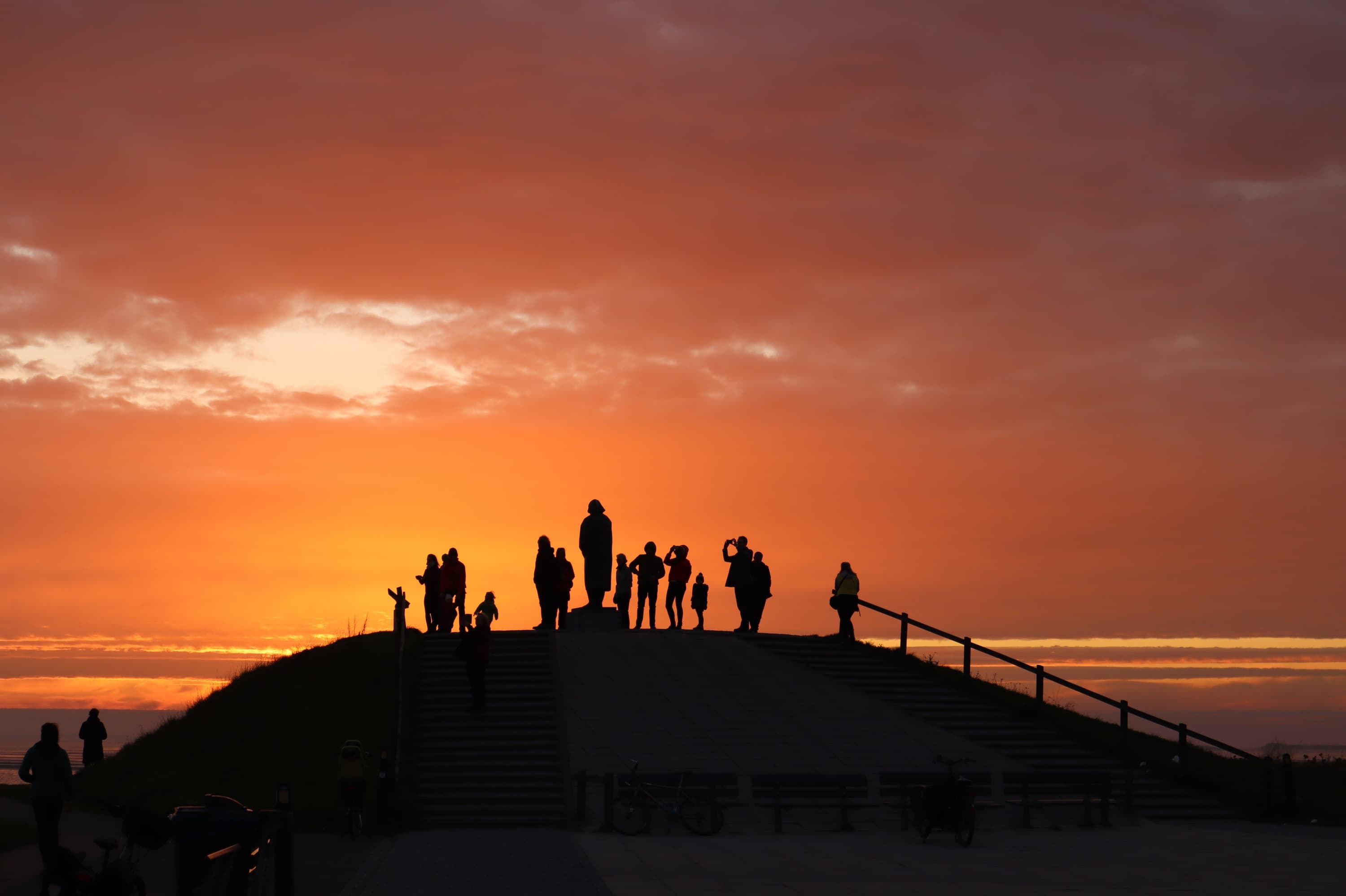 Zonsondergang groene strand1