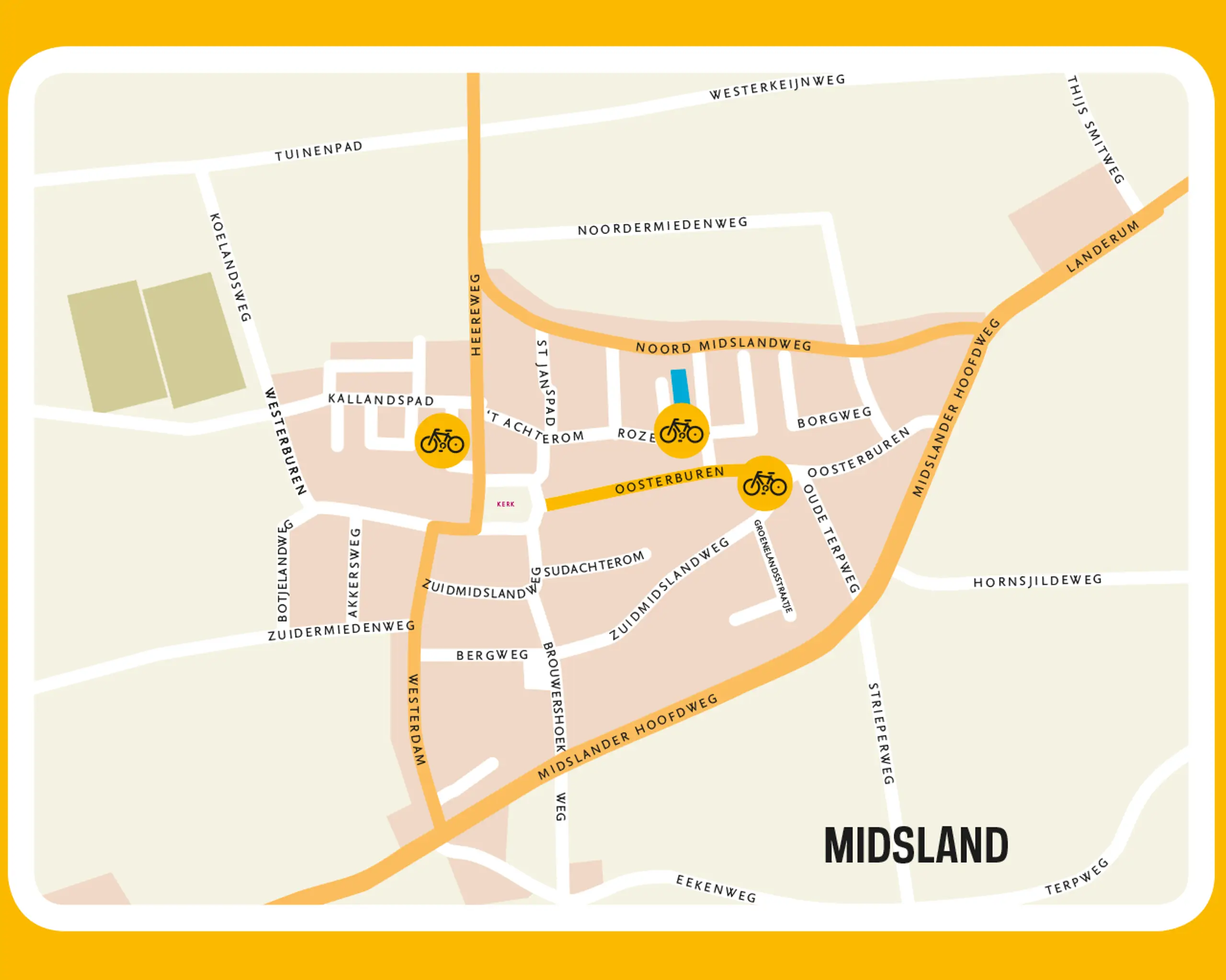 Parkeren fiets Midsland