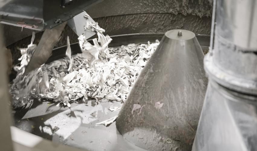 Textile Waste go through an antistatic process during the Recover™ recycling process, and are applied minimal solvents and water for the fiber to achieve maximum length output and travel safely through our factory.