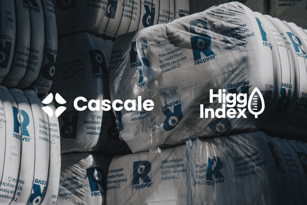 Picture of Recover™ recycled cotton bales with Cascale and Higg Index logos
