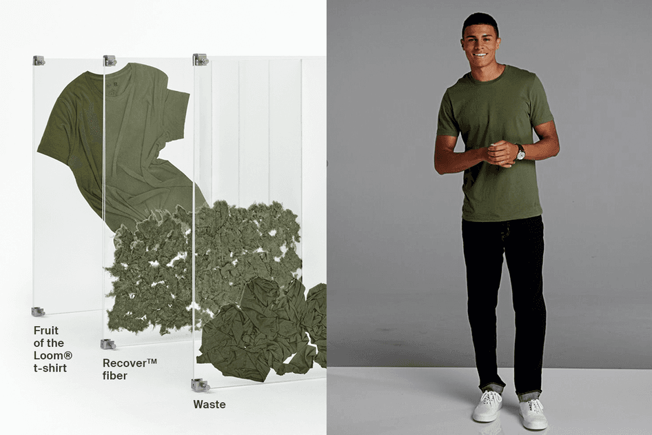 By partnering with Recover™, Fruit of the Loom demonstrates its innovation and commitment to sustainability.