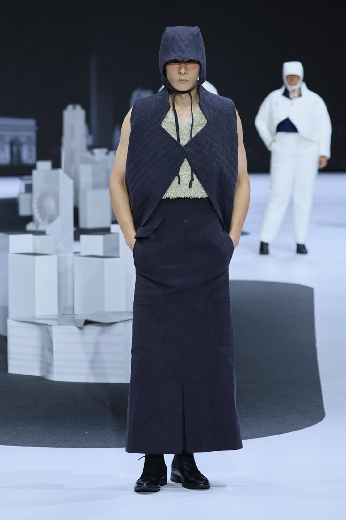 Look 2 - A collection featuring Recover™ recycled cotton fibers