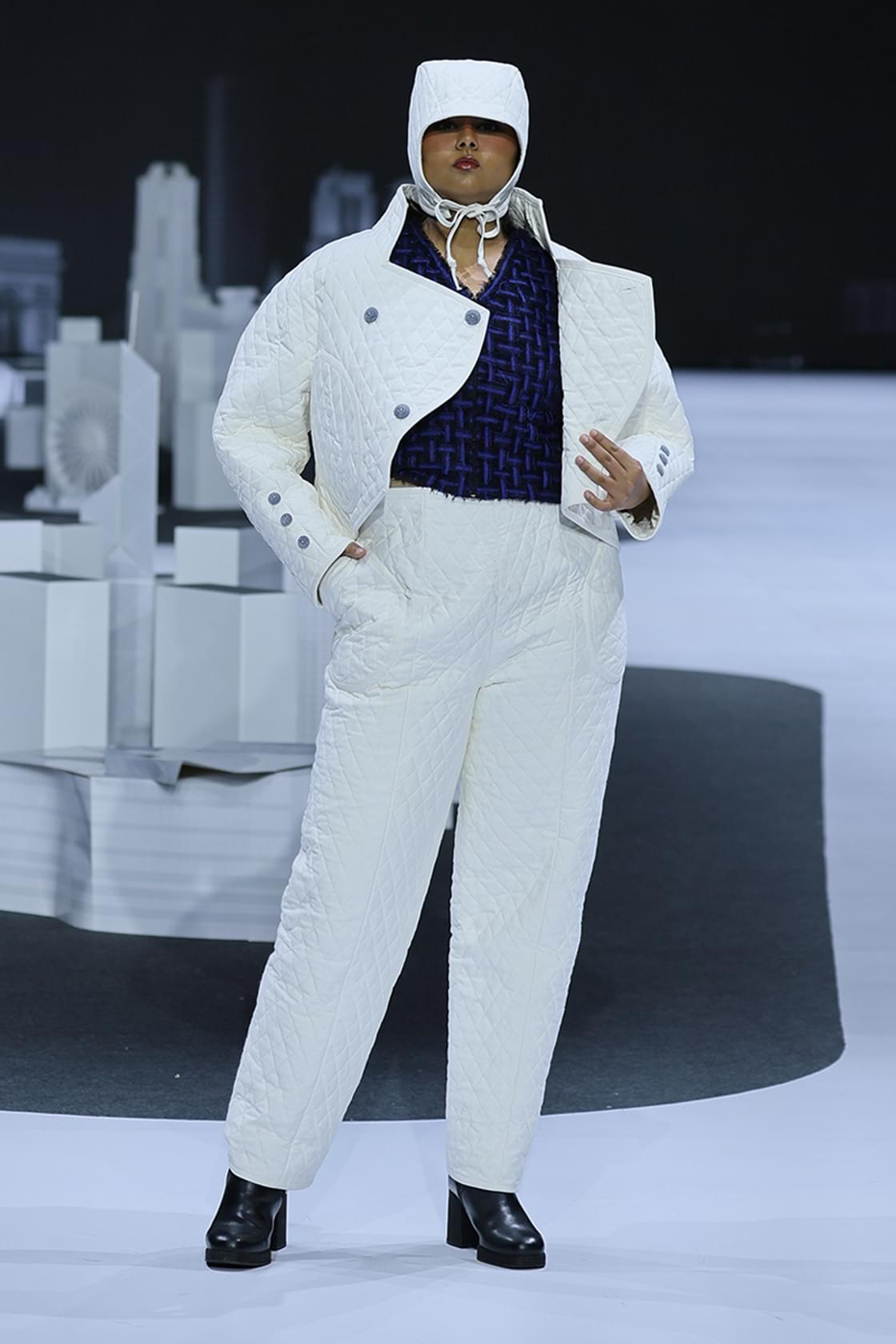 Look 3- A collection featuring Recover™ recycled cotton fibers