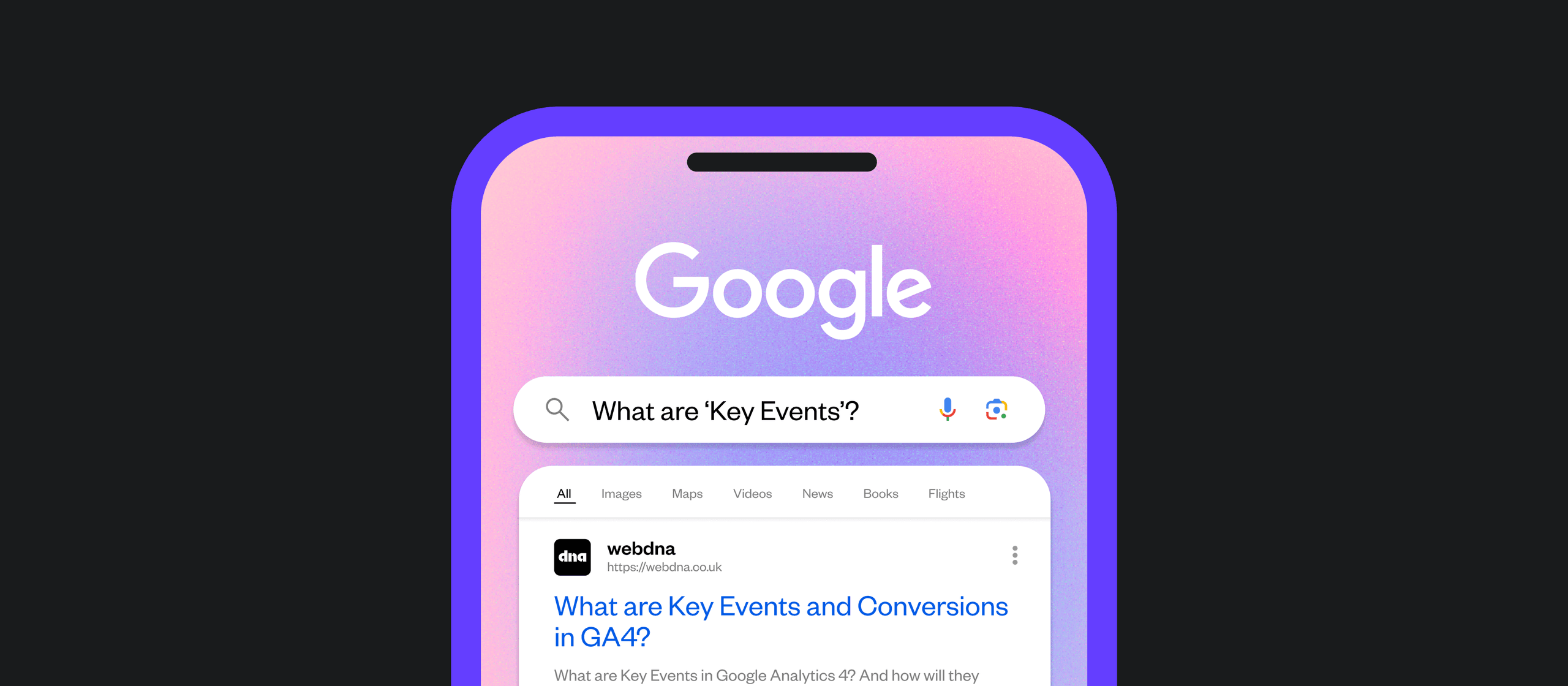 Google Key Events Long