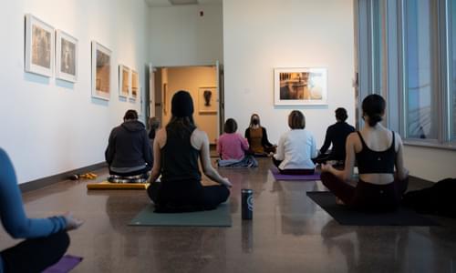 Yoga in the Galleries Jack Cady photo credit