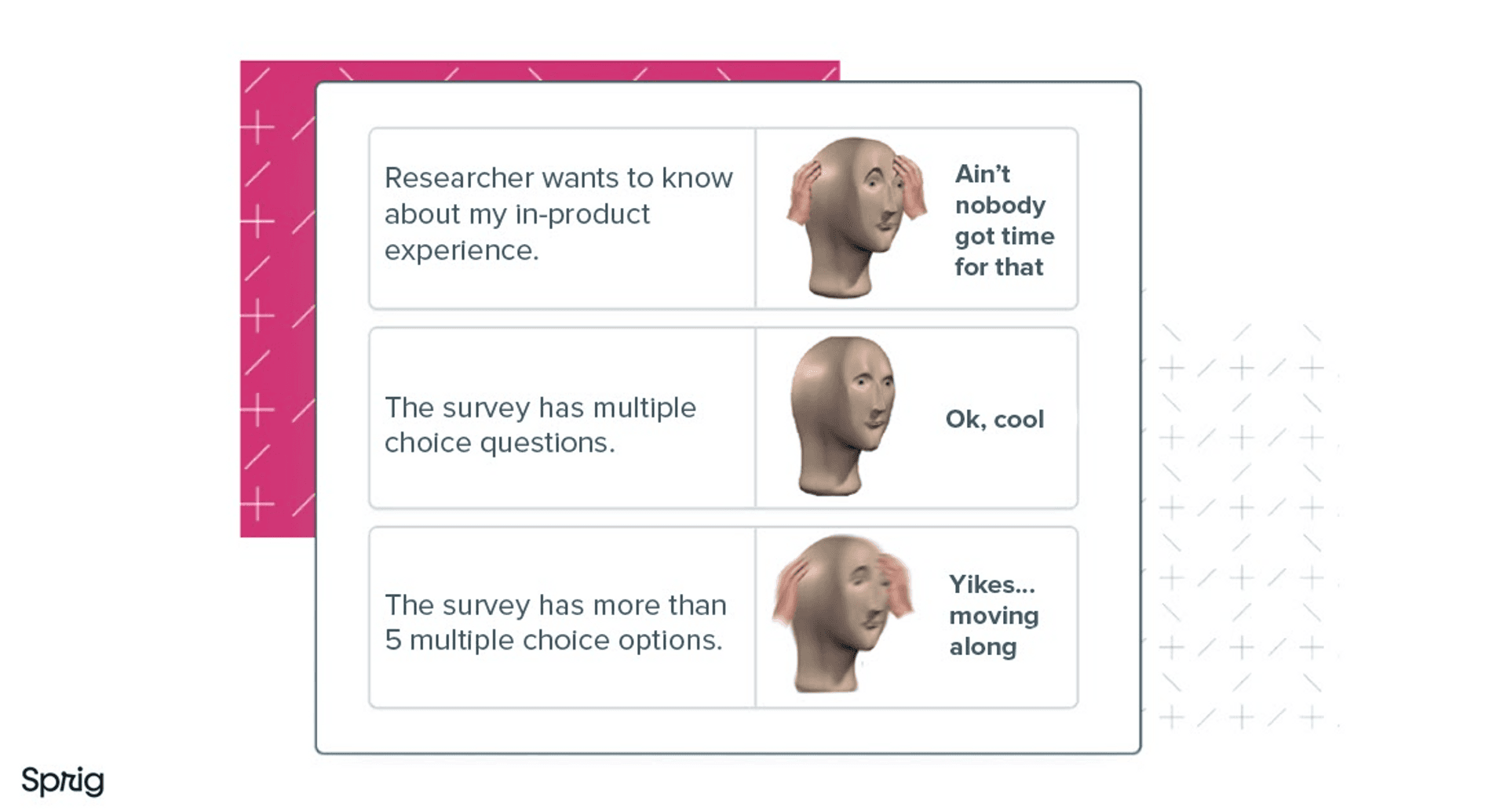 Moods in a survey