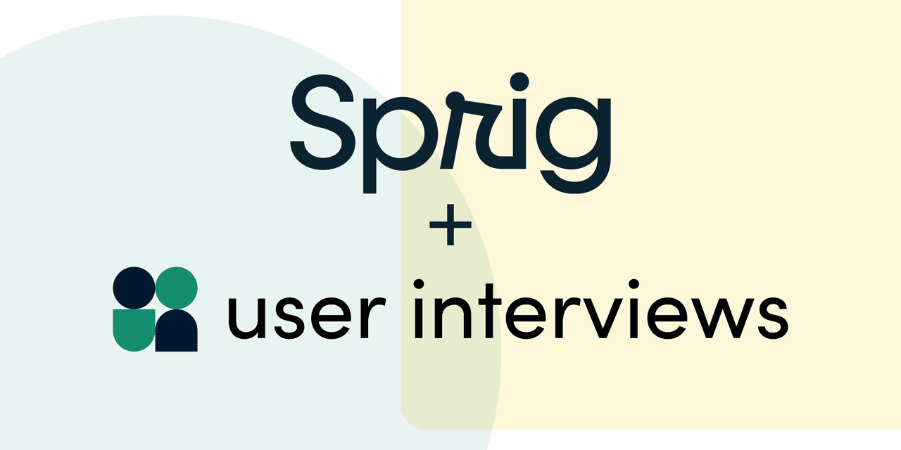 Sprig and User Interviews Logo lockup
