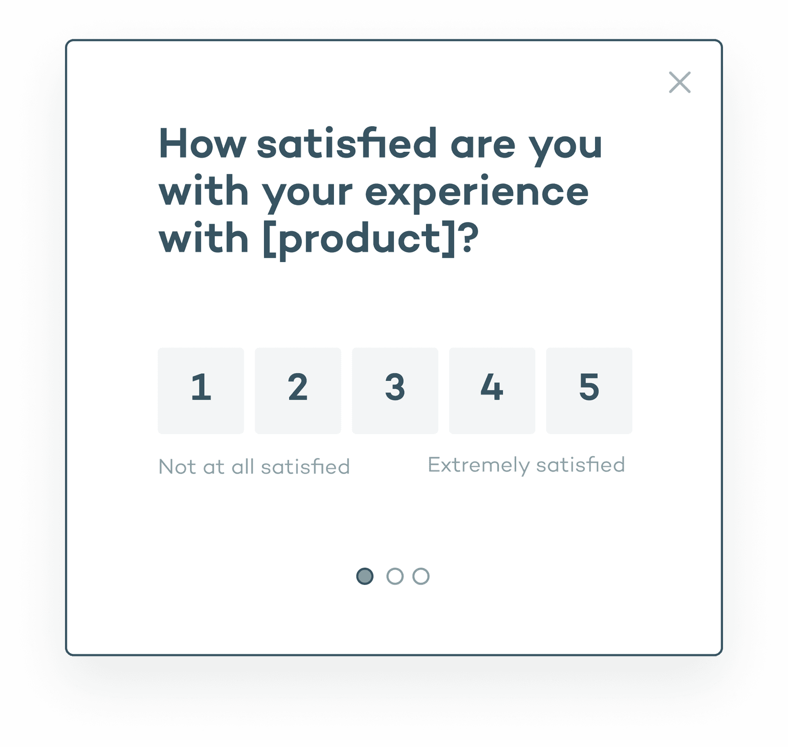 Microsurvey to measure customer satisfaction