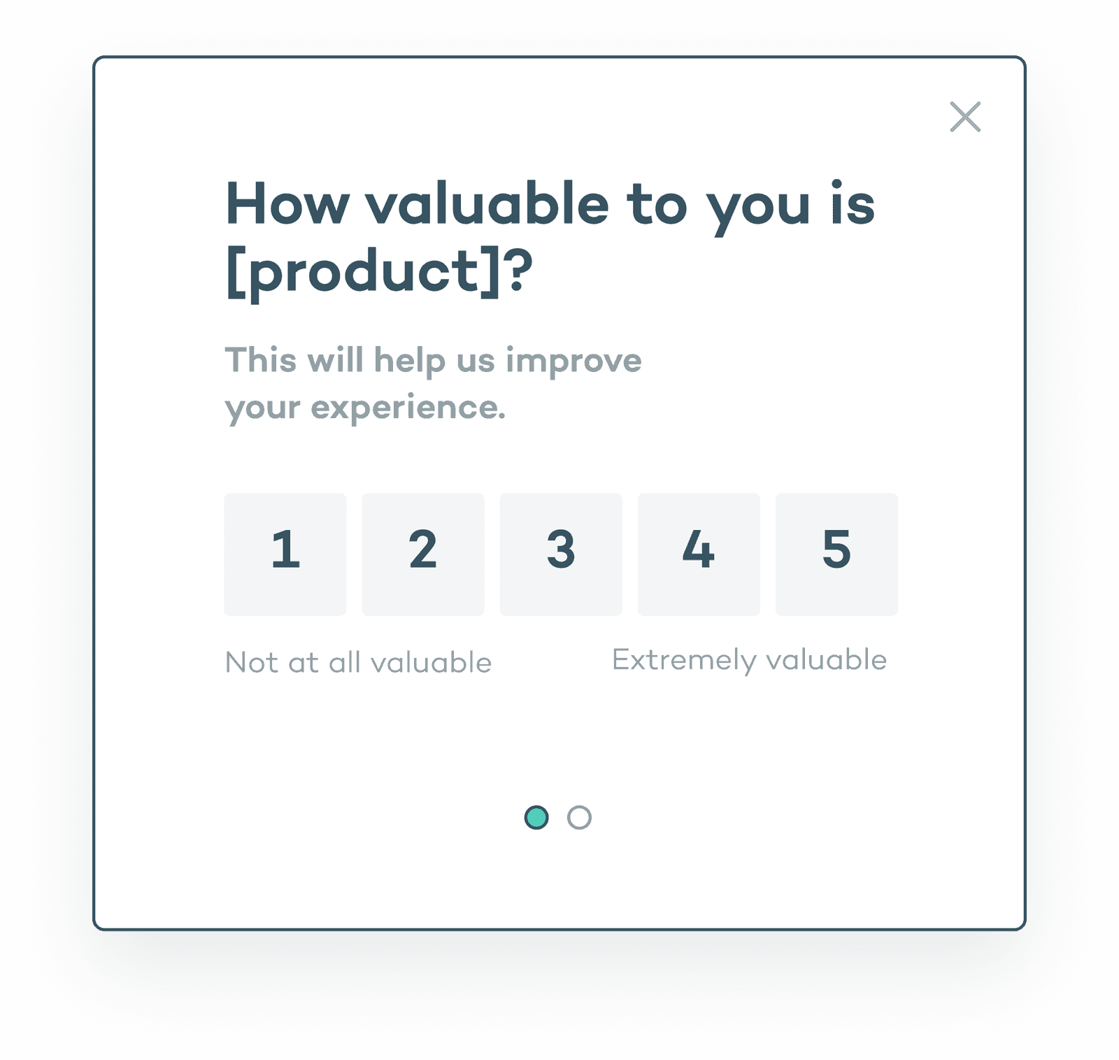 Microsurvey to measure product value