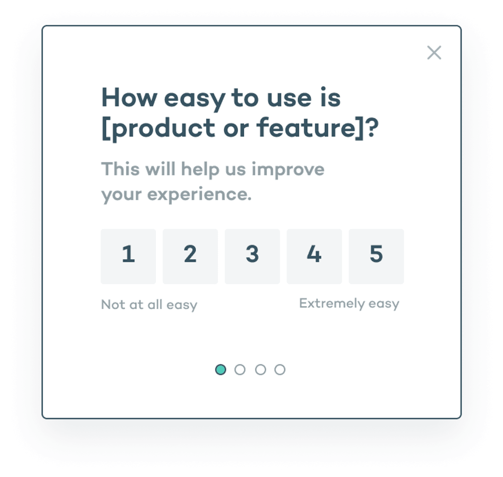 Evaluate the user experience microsurvey template