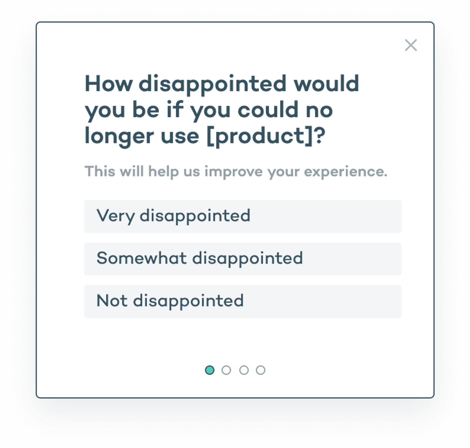 Find product market fit microsurvey template