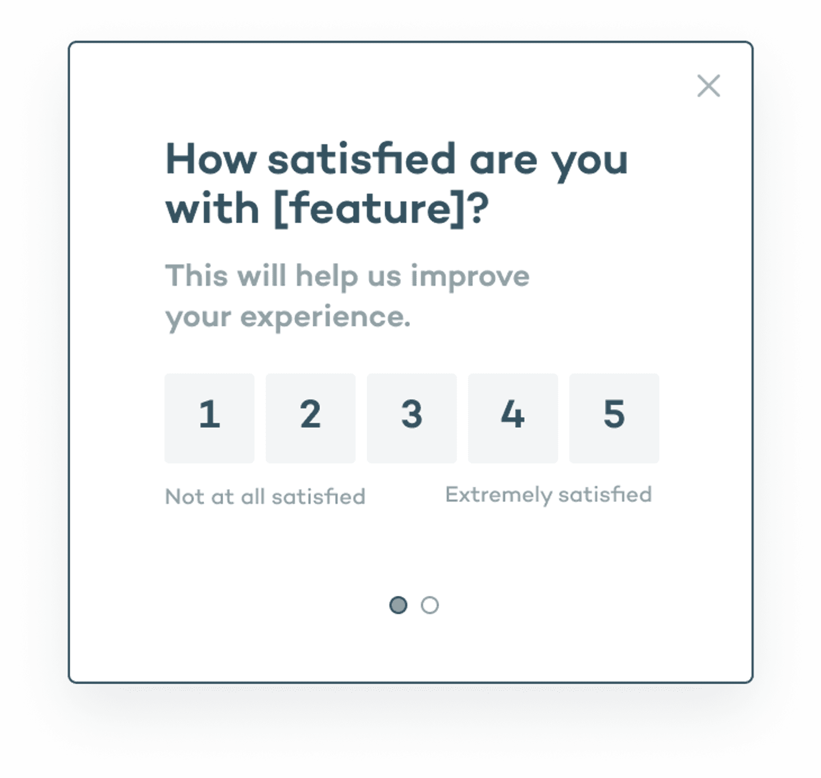 Gauge feature satisfaction microsurvey template